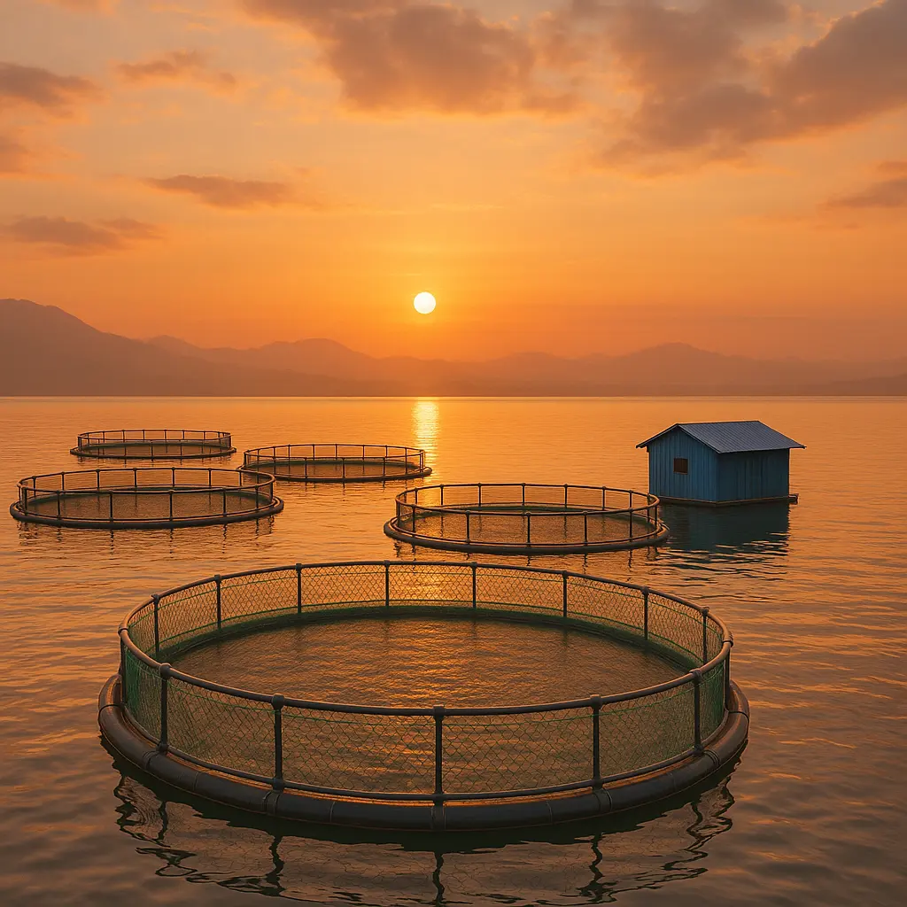 Large offshore aquaculture cage netting